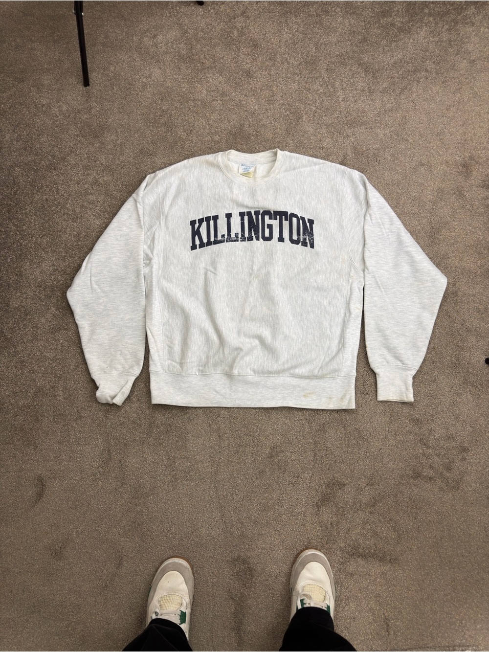 Champion Crewneck Sweatshirt - Light Gray with Navy Killington Logo